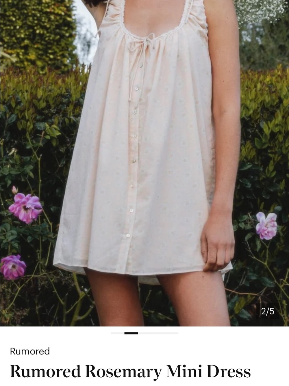 Rumored Cream Ruffle-Trim Chemise Slip